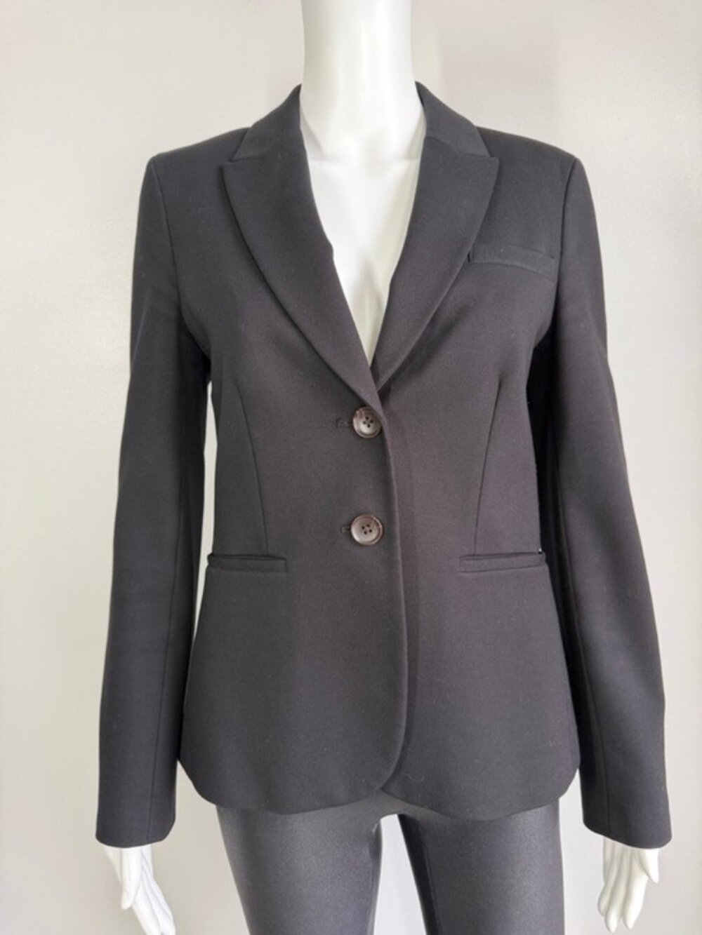 Boden Elizabeth Ponte Blazer in Black - 6